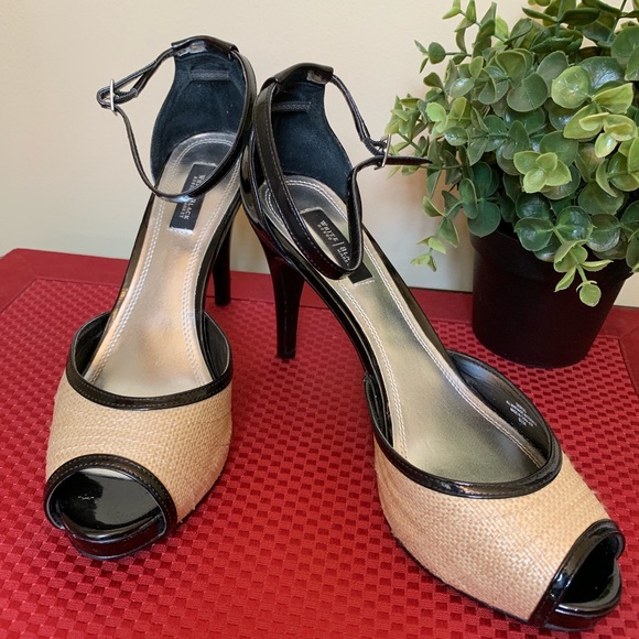 White House Black Market Heels, Black & Tan 8.5 M - Picture 3 of 6